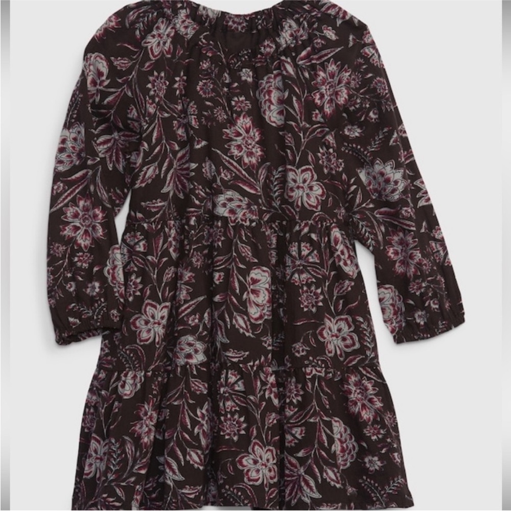 Gap Kids Long sleeve, tiered, floral dress.